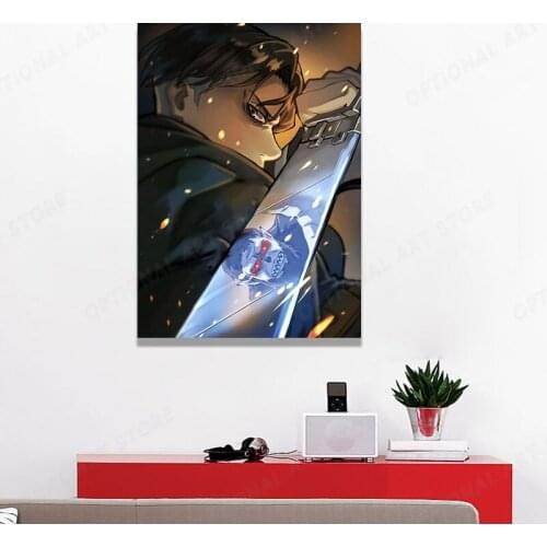 Wall Art HD Prints Attack on Titan Anime Canvas Paintings Levi Ackerman Poster Home Decor Modular Pictures For Bedroom No Framed
