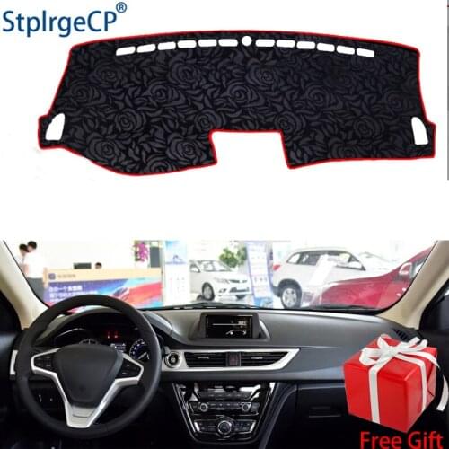 Rose Pattern Non-slip Car Dashboard Cover Dash Mat Pad DashMat ANti-UV Car Sticker for changan Alsvin V7 2015-2016 Car Styling
