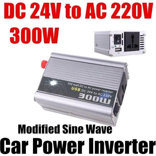 300W Portable Car Auto Truck bus vehicle Boat USB DC 24V to AC 220V Super Power voltage Inverter Converter transformer Charger