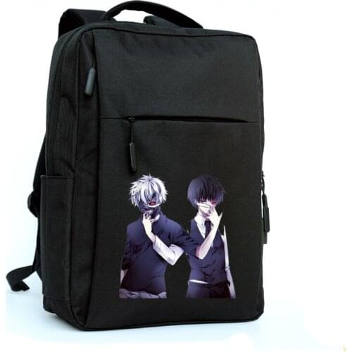 Tokyo Ghoul Korean Version Cartoon Character Casual Backpack Business Laptop Bag Oxford High Quality Unisex Men Women Kids