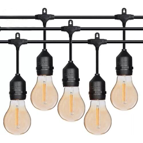 Garden LED String Light 5/10M A60 Bulb Globe String Light Outdoor Courtyard Decor Garland Light For Backyard Porch Balcony Party