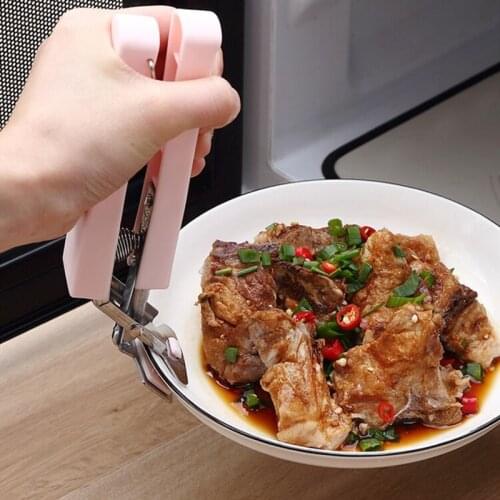 Stainless Steel Slip Bowl Is Put Kitchen Gadgets Plate Is Sandwiched Bowls Anti-hot Plate Holder Clip Clip Taken Bowl