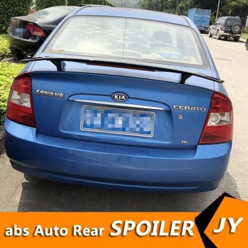For CERATO Spoiler 2013-2018 KIA CERATO TF High Quality ABS Material Car Rear Wing Primer Color Rear Spoiler