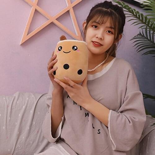 Girls Creative Bubble Tea Shaped Stuffed Doll Plush Toy Sofa Decor Kid Birthday Xmas Valentines Day Girlfriend Gift Kid Toys