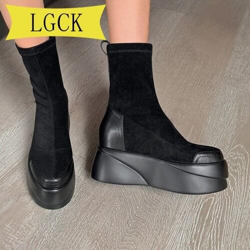 Plus Size 34-40 INS Woman Boots New Chelsea Boots British Style Small Martin Boots Womens Knight Boots Autumn Spring and Autumn