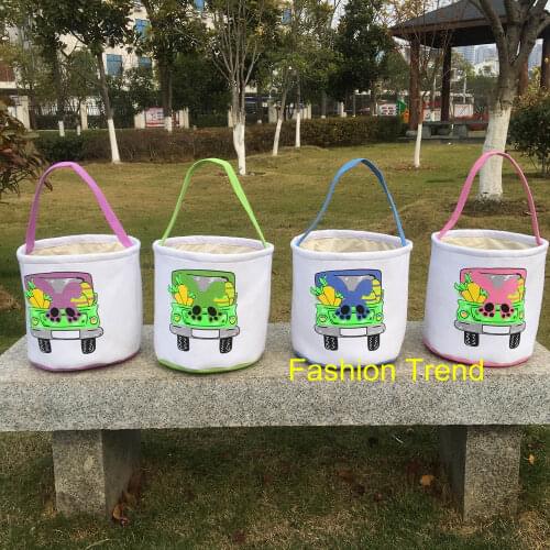 10pcs/lot Fashionable Cute Monogram children easter basket ornaments car cartoon print children loved bag