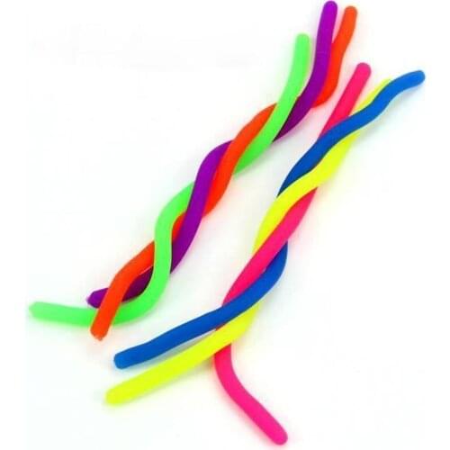 10pcs/lot TPR Soft No Stress Rope Toys Fidget Noodle Stretch/Pull/Twirl/Wrap Toy slings DIY Hand-knit Rope