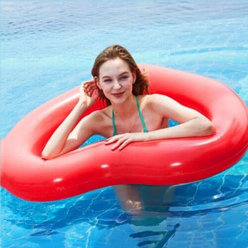 120cm Inflatable Love Swimming Ring Water Supplies PVC Life Buoy Adult Rubber Ring Swimming Pool Toy