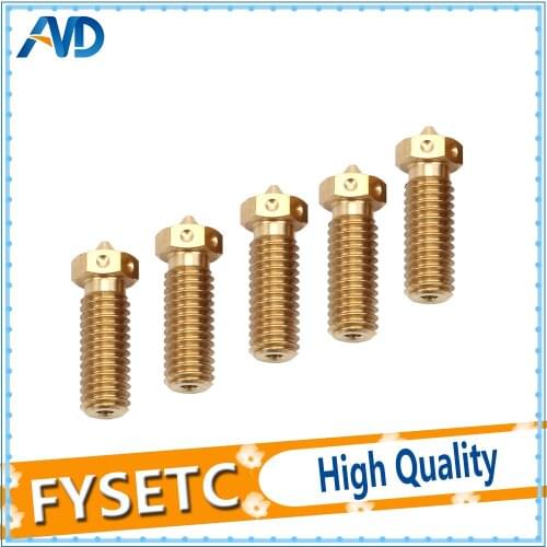 5pcs Top Quality V6 Volcano Nozzle For 3D Printers Hotend Volcano Upgrade Kit For E3D Volcano Hotend 1.75mm Filament