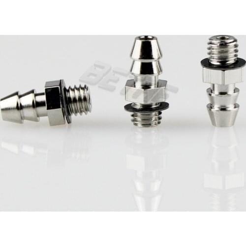 Free shipping 10pcs 5.5mm/3.5mm Air Pneumatic Hose to M5 Male Mini Barb Fitting M-5AU-6/M-5AU-4 Iron plating