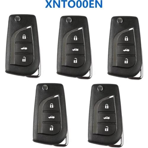 XHORSE XNTO00EN Wireless Universal Remote Key for Toyota Style 3 Buttons Remotes for VVDI Key Tool English Version