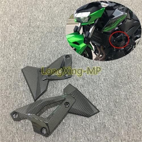 Carbon Fiber Paint Side Frame Radiator Guard Fairing Fit For KAWASAKI Z400 Z 400 2017-2020