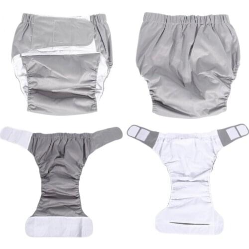 Large Reusable Adult Diaper Adjustable Cloth Diaper Underwear Washable Diaper Bedwetting Incontinence Nappy Inserts Diaper Pants