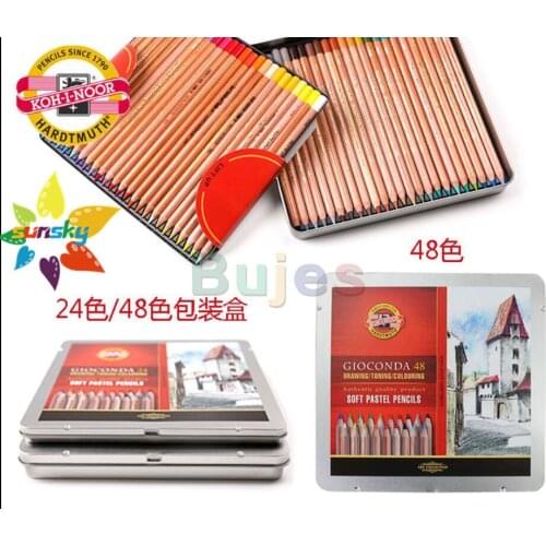 Czech KOH-I-NOOR 12 24 48 pastels color pencil artist drawing pencil set kids painting school art Supplies hand painting pencil