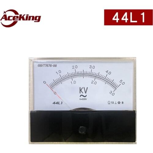 44l1 3KV 5kV dual scale power supply 220V high voltage voltmeter AC voltmeter pointer can be customized