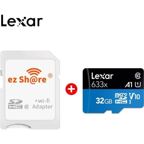 Ezshare Wireless WIFI SD Card+Lexar Micro SD Card 128GB 32GB Class10 64GB 256GB TF Flash Memory Card MicroSD Card WIFI Adapter