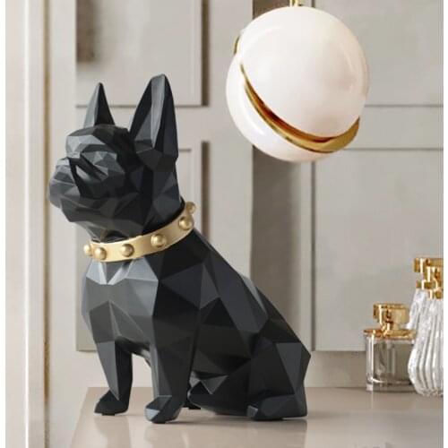 Resin Dog Figurine Art Statue home decoration accessories modern Garden Decoration carfts Animal Sculpture for home ornaments
