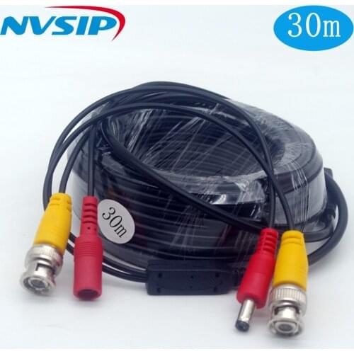 CCTV cable 30m BNC Video Power coaxial Cable bnc video output cable for cctv Security Camera dvr surveillance system