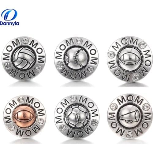 Round Ball Metal Snap Buttons Silver Color Mom Snap Button Charms With Snap Pendant Jewelry LSSN311