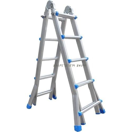 Ladder Household Multi-functional Folding Miter Ladder Aluminum Alloy Thickened Telescopic Ladder Stair Engineering