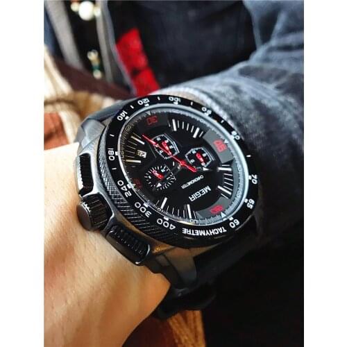 MEGIR Men Watch 30m Waterproof Mens Watches Top Brand Luxury Silicone band Watch Chronograph Male Clock Saat relojes hombre