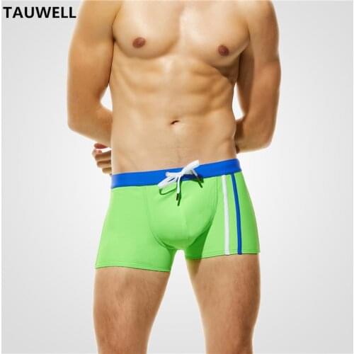 TAUWELL Summer Holiday New Mens Spa Swimming Boxers Fashion Mens Swimsuits Mens Beach Swimming Trunks