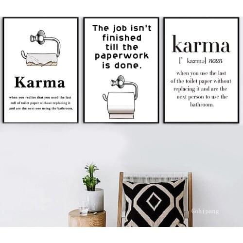 Wall Art Pictures Minimalist Drawing Amusing Toilet Paper Jokes Canvas Painting Nordic Vintage Posters Print Bathroom Home Decor