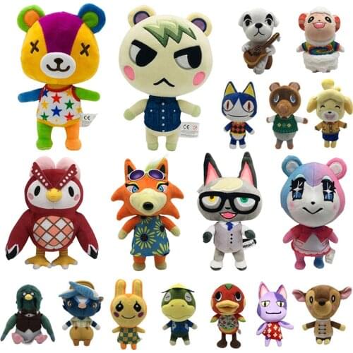 New Hot Sale 12cm 20cm Anima Crossing Plush Toy Cartoon Raymond Jingjiang Doll KK Isabel Plush Doll Gift