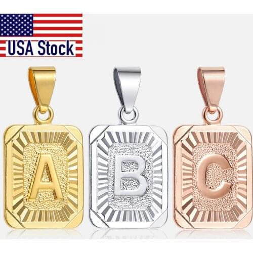 Trendsmax Initial letter Pendant Necklace a b c Charm Gold Capital Letter necklace for Women girl Alphabet Jewelry GPM05A