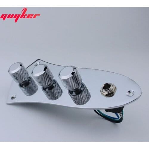 1 Set GUYKER BJB Preamp/tone control w/gain for JB bass(With Jazz Bass Control Plate+Control Knob)