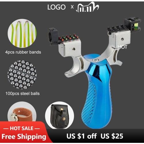 Professional Slingshot Magnetic RingHunting Slingshot Black ABS Professional Outdoor Catapult slingshot balls