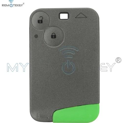 Remtekey Remote Smart key card 2 button 433mhz with emergency key ID46-PCF7947 for Renault Laguna Espace Vel-Satis 2001-2009