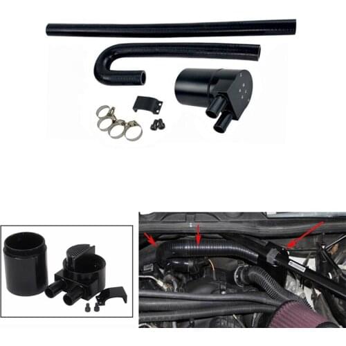 Aluminum Alloy Reservior Oil Catch Can Tank with Radiator Hose for -BMW N54 335I 135I E90 E92 E82 2006-2010