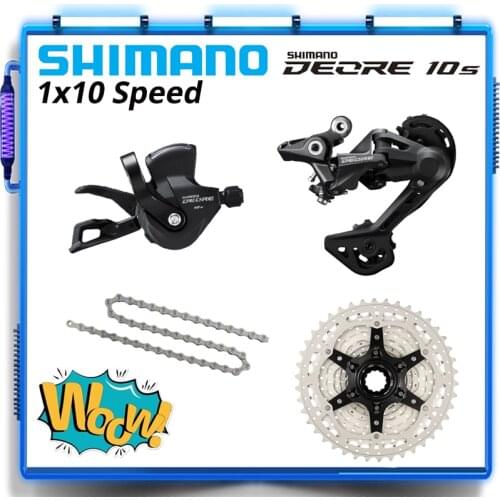 SHIMANO DEORE 10s M4100 M5120 M6000 Shifter Lever 1x10S 10v Groupset SGS REAR DERAILLEUR SunRace cassette 46T VXM HG54 Chain M51