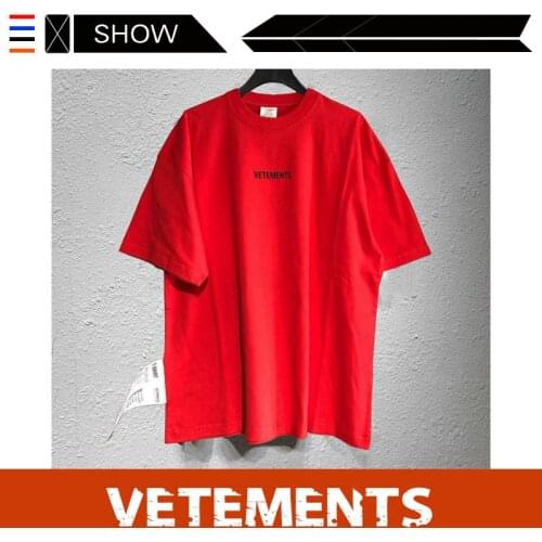 VETEMENTS French Street votements short sleeve T-shirt VTM wittemine oversize short sleeve casual loose T-shirt