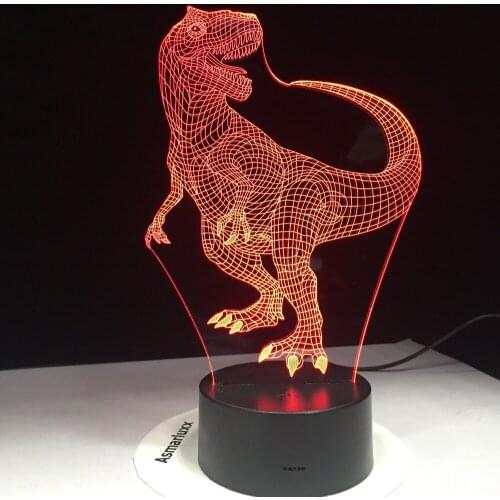Tyrannosaurus Rex New Dinosaur 3D LED Night Lights with 7 Colors Light for Home Decoration Lamp Amazing Visualization Optical