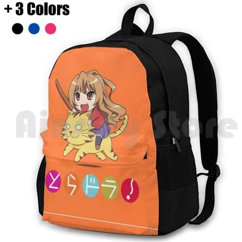 Tagia On Tiger Outdoor Hiking Backpack Riding Climbing Sports Bag Tiger Tagia Toradora Kawaii Chibi Cute Funny Anime Cartoon