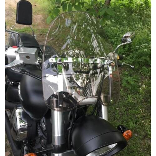 Windscreen For Yamaha Stryker Royal Road Star 1300 1600 1700 Silverado Tour Deluxe 7/8" Or 1" Handlebar Grips Screen Windshield