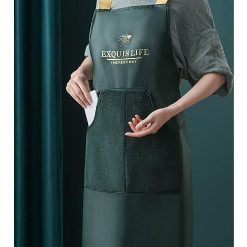 Waterproof Anti-oil Bib Apron Man Woman Adult Bibs Home Cooking Baking Coffee Shop Cleaning Aprons Kitchen Accessory