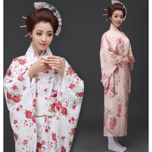 Japanese Traditional Dress Long Sleeve Female Japanese Kimono Women Yukata Party Cosplay Costume Japanese National Robe 89