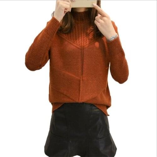 Women Thicken Winter Sweater 2019 New Short Knitted Tops Female Slim Warm Sweater And Pullovers Long Sleeve Bottom Sweater Q1017