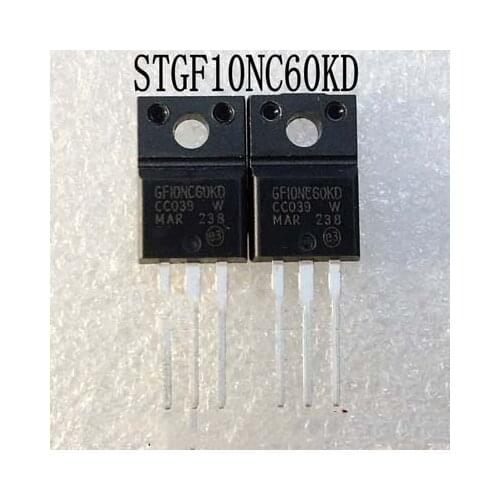 5pcs/lot STGF10NC60KD STGF10NC60 GF10NC60 10NC60 GF10NC60KD TO-220F