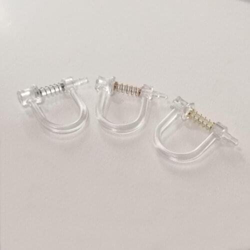10pcs Transparent Ear Clip For Jewelry Making Clear Resin Spring Ear Clip DIY Earrings Accessories