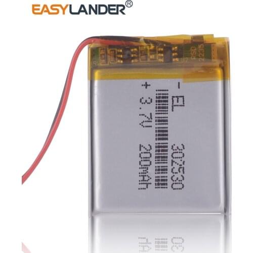 302530 3.7V 200mah Lithium polymer Battery with Protection Board For MP4 Digital Products player, akb swayed keychain alarm