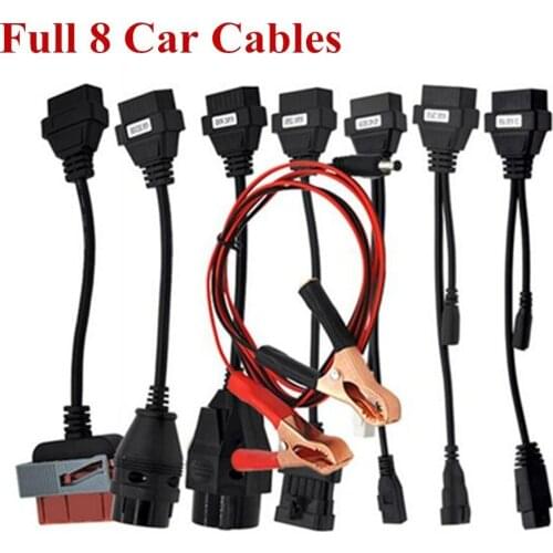 Adapter Cables For delphis vd OBD2 OBDII Cars Diagnostic Interface Tool Full Set 8 Car Cables VD TCS Pro Cable