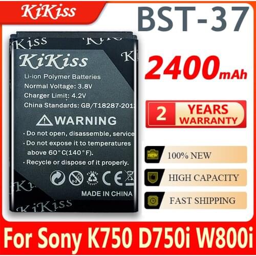 2400mAh New BST37 BST 37 BST-37 Battery for Sony Ericsson K750/ D750i W800i W810i K600 K610i D750i K200i K220i Phone Batterie