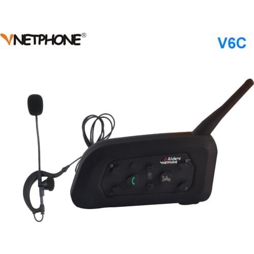 Vnetphone V6C Full Depluex 1200M Football Referee Arbitration Earhook Bluetooth Intercom Monaural Earphone Headset Headphone