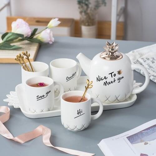 Nordic Kettles Household Teapot Set Ceramic Filter High Tea Coffee Teapots Matcha Herbal HibiscusTheepot Tea Kettle EH60TP