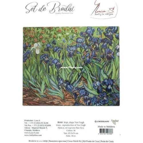 -Luca-S G444 Iris Van Gogh 65-54 Counted Cross Stitch 11CT 14CT 18CT Cross Stitch Kits Embroidery Needlework Sets