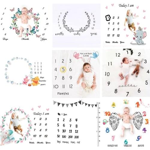 Cartoon Lovely Multi-Function Baby Play Mats Infant Portray Milestone Photo Background Blanket Nordic Bed Room Decor Photo Props